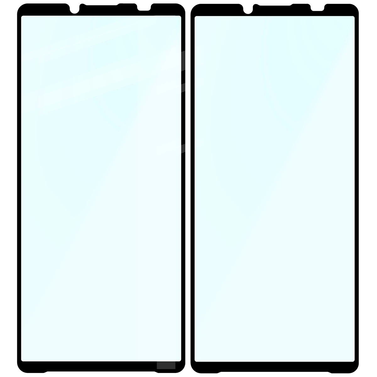 Gehärtetes Glas für Sony Xperia 10 VIII / VII, Bizon Glass Edge Duo, Schwarzer Rahmen, 2 Stück (4/4)