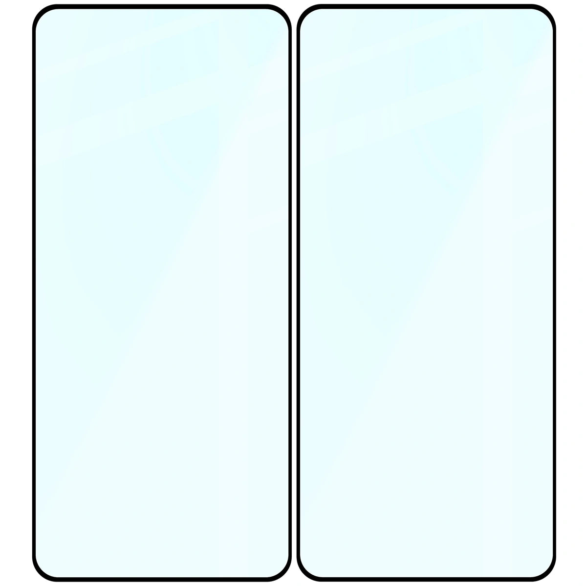 Gehärtetes Glas für Vivo V60 Lite 4G/5G, Bizon Glass Edge Duo, Schwarzer Rahmen, 2 Stück