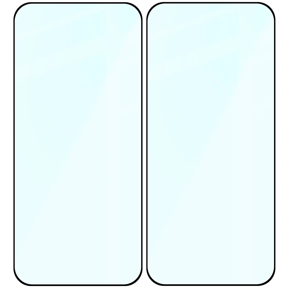 Gehärtetes Glas für Vivo V70 5G, Bizon Glass Edge Duo, Schwarzer Rahmen, 2 Stück