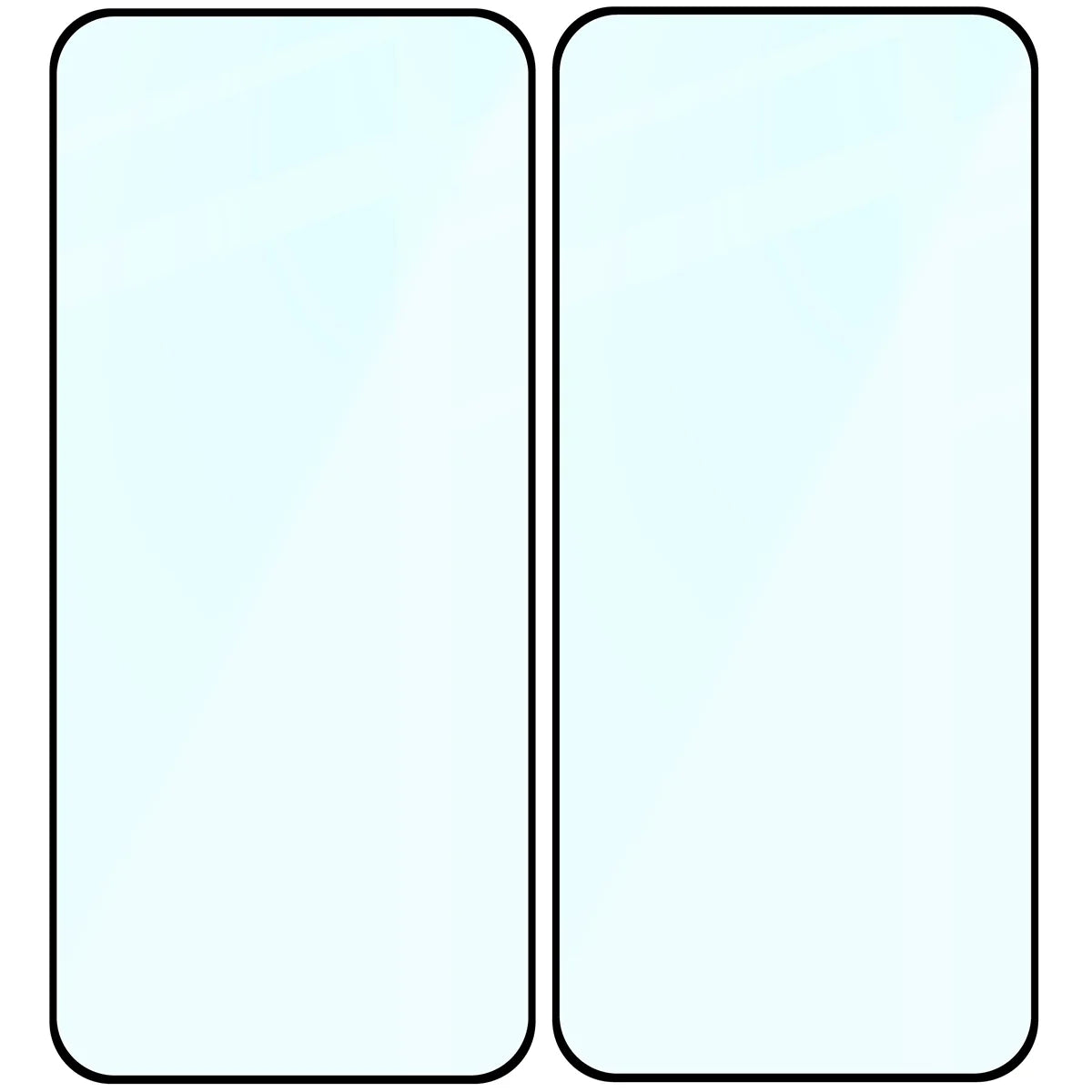 Gehärtetes Glas für Vivo V70 FE 5G, Bizon Glass Edge Duo, Schwarzer Rahmen, 2 Stück