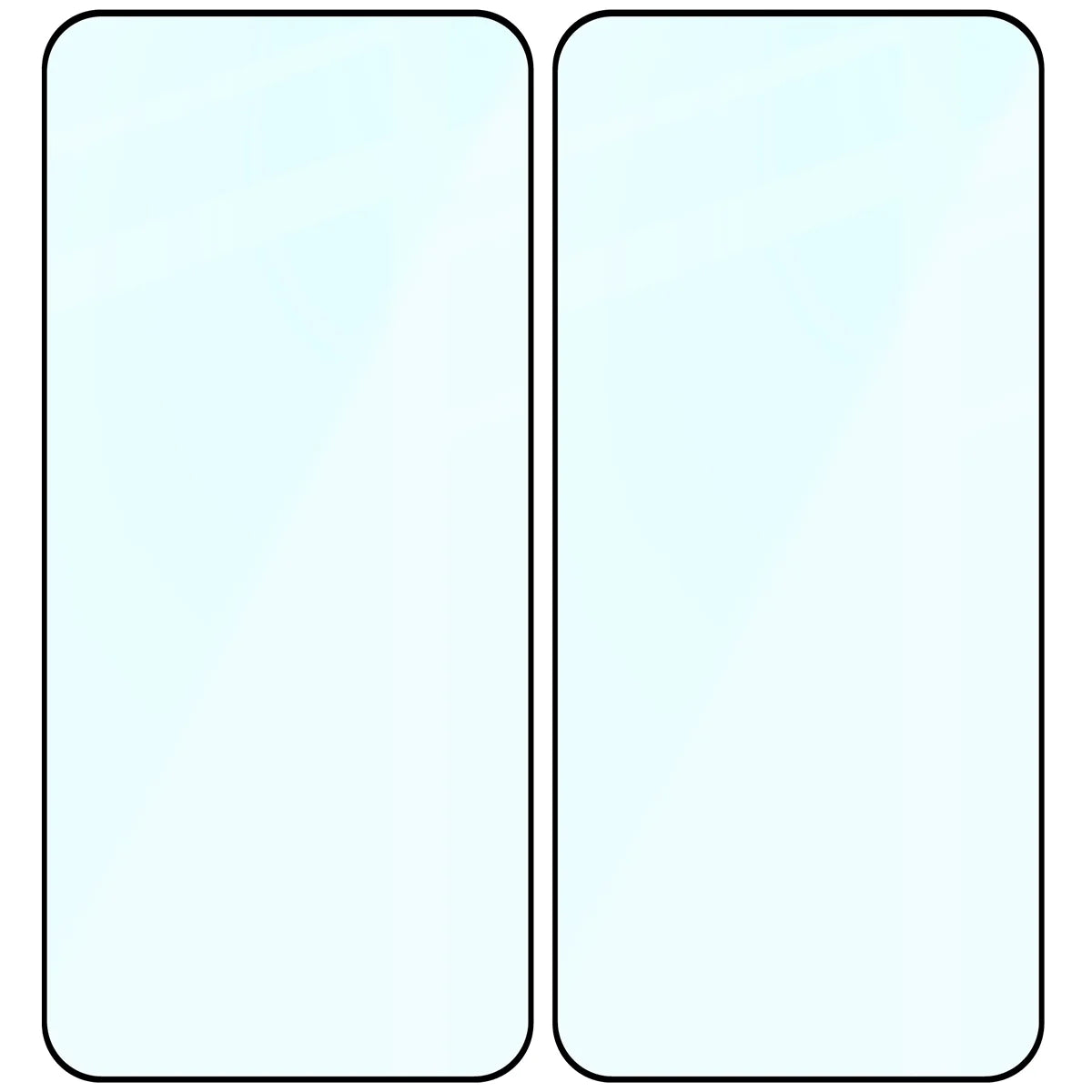 Gehärtetes Glas für Xiaomi 15T / 15T Pro, Bizon Glass Edge Duo, Schwarzer Rahmen, 2 Stück