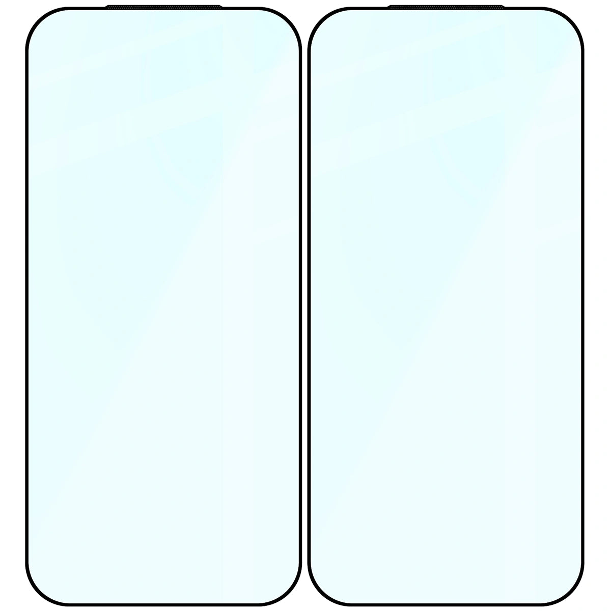 Gehärtetes Glas für Xiaomi 17, Bizon Glass Edge Duo, Schwarzer Rahmen, 2 Stück