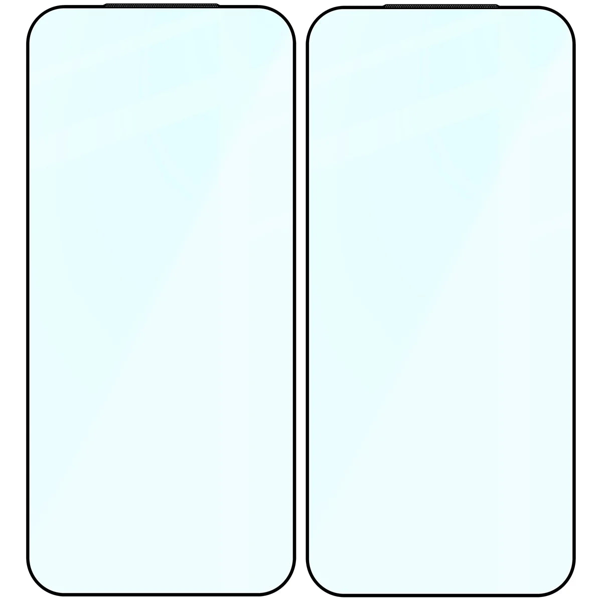Gehärtetes Glas für Xiaomi 17 Ultra / 17 Pro Max, Bizon Glass Edge Duo, Schwarzer Rahmen, 2 Stück