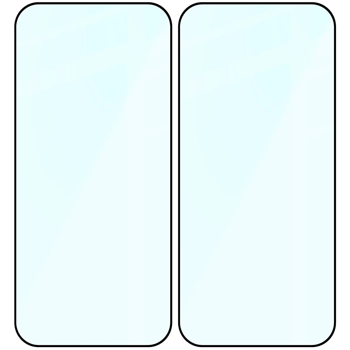 Gehärtetes Glas für Xiaomi POCO X8 Pro, Bizon Glass Edge Duo, Schwarzer Rahmen, 2 Stück