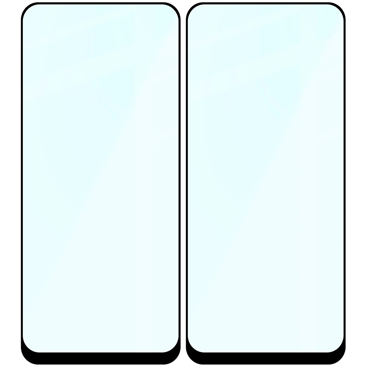 Gehärtetes Glas für Xiaomi Redmi A7 Pro 4G, Bizon Glass Edge Duo, Schwarzer Rahmen, 2 Stück