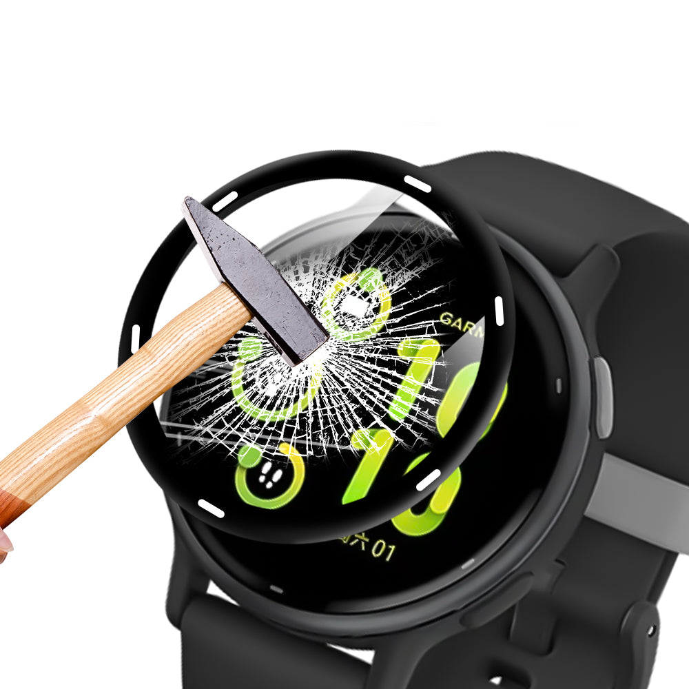 Hybrides Glas Bizon Glass Watch Edge Hybrid für Garmin Vivoactive 5, Schwarz