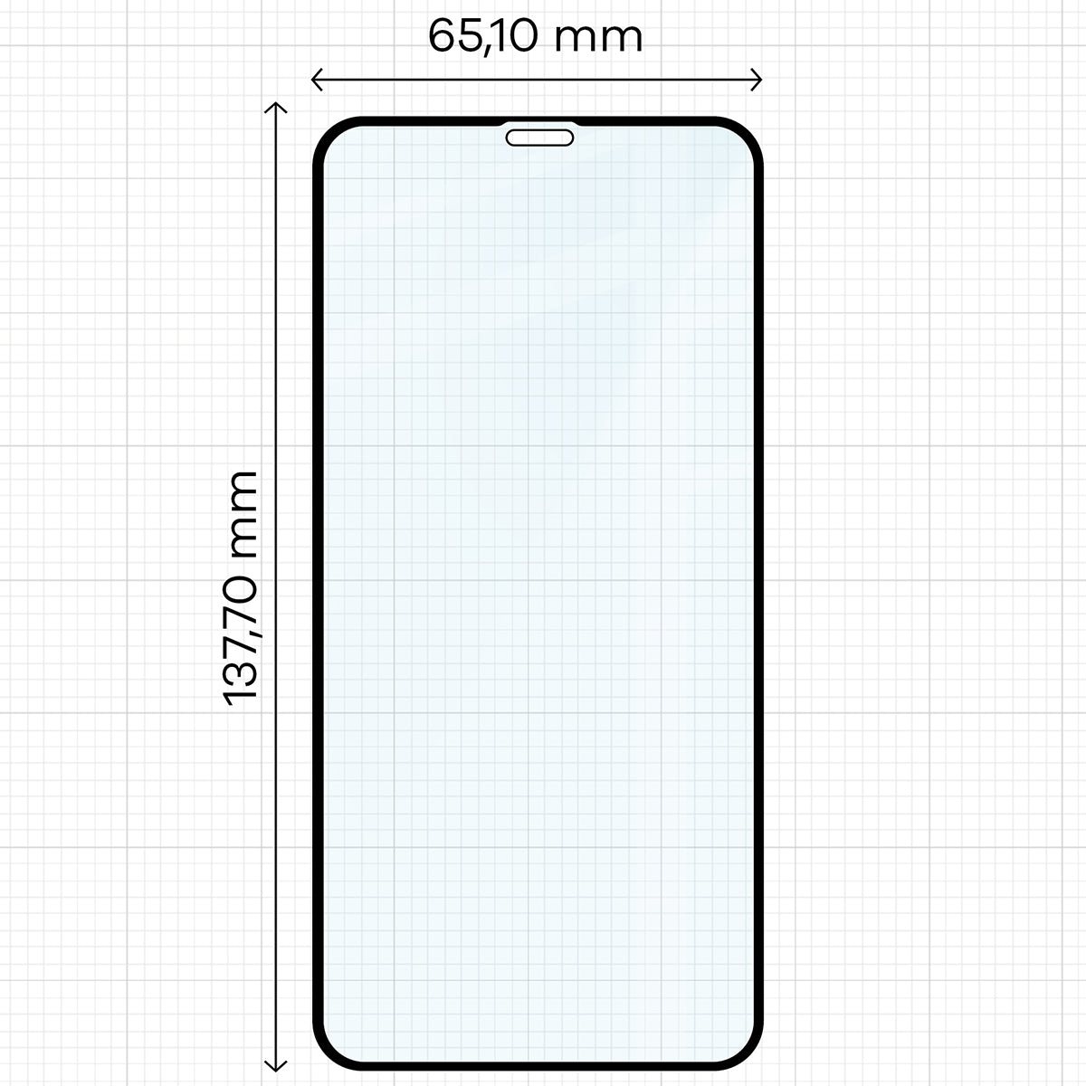 Gehärtetes Glas Bizon Glass Edge für iPhone 11 Pro / Xs, schwarzer Rahmen