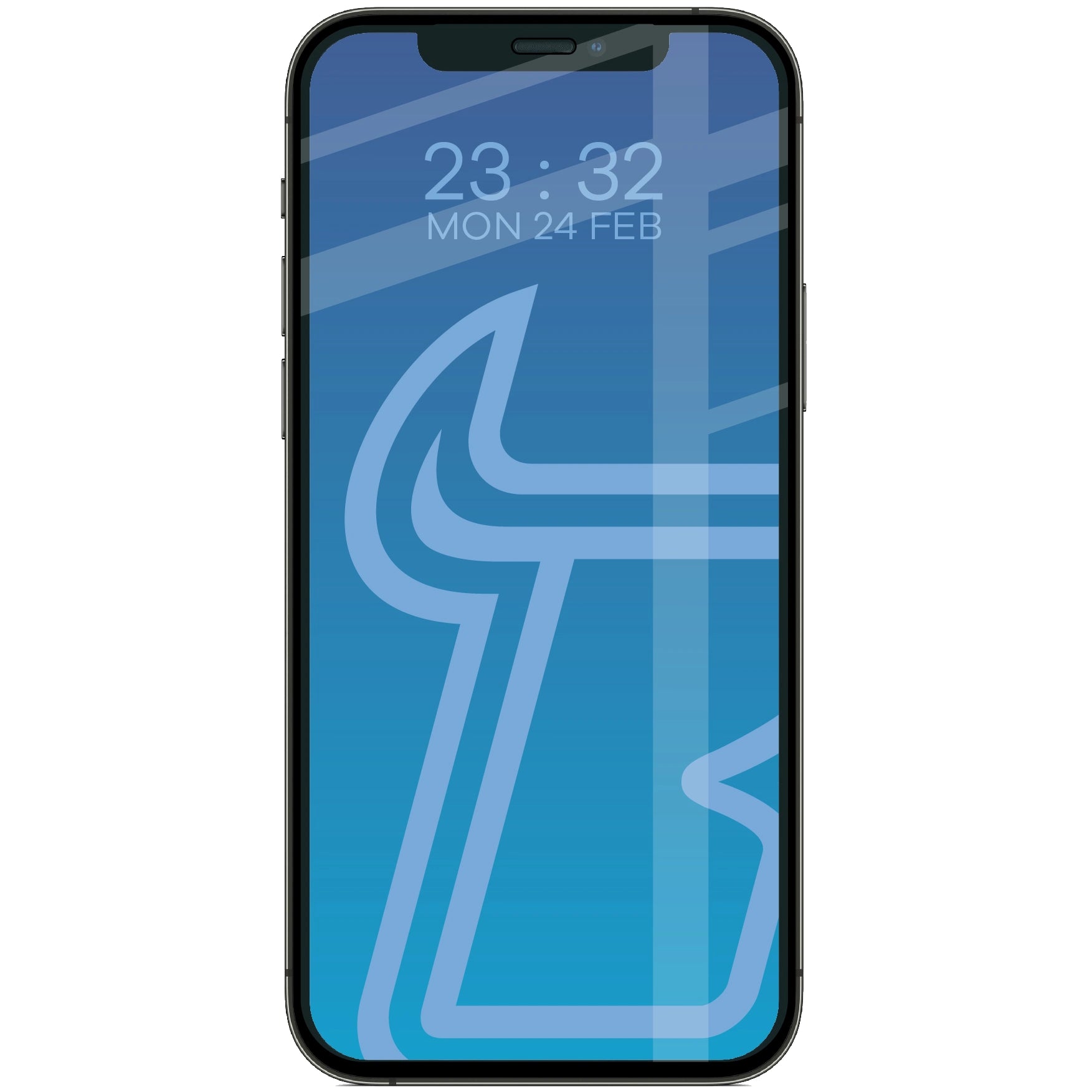 Gehärtetes Glas Bizon Glass Edge für iPhone 12 / 12 Pro, schwarzer Rahmen