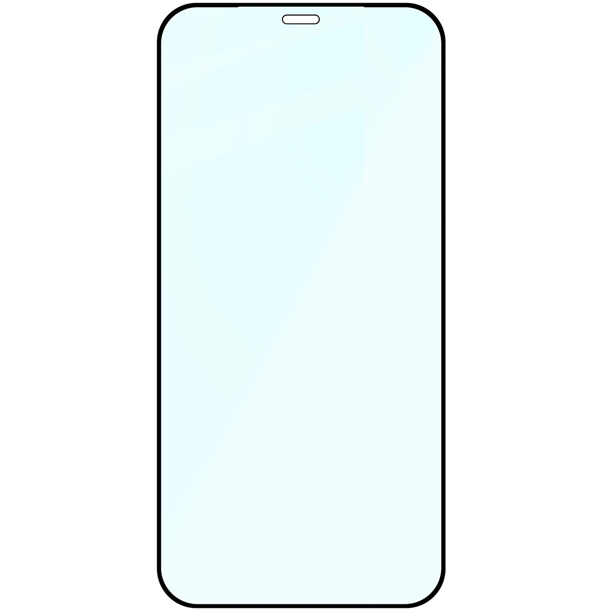 Gehärtetes Glas Bizon Glass Edge für iPhone 12 / 12 Pro, schwarzer Rahmen