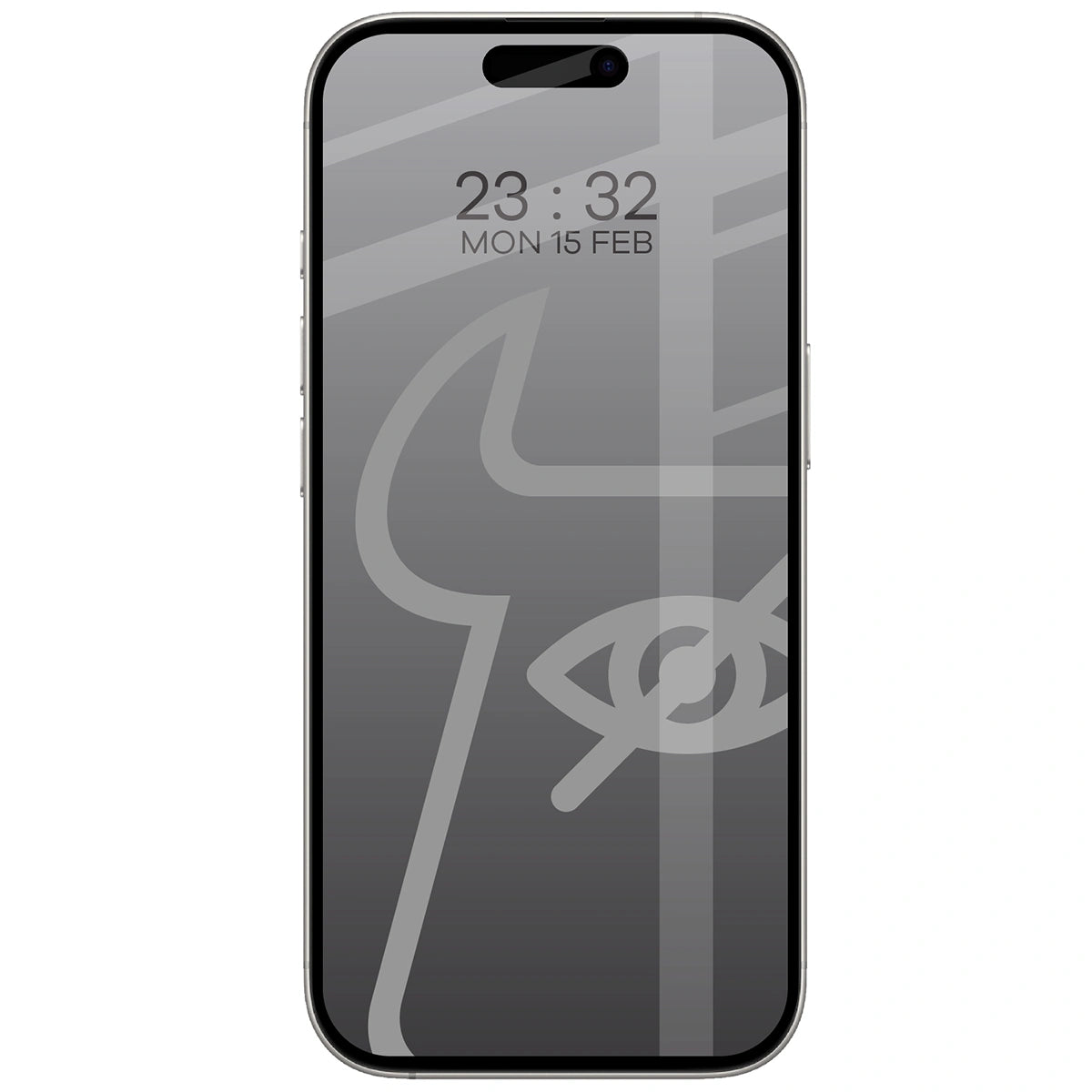 Gehärtetes Glas mit Privatschutzfilter für iPhone 17 / 16 Pro, Bizon Glass Edge Shadow, getönt mit schwarzer Rahmen