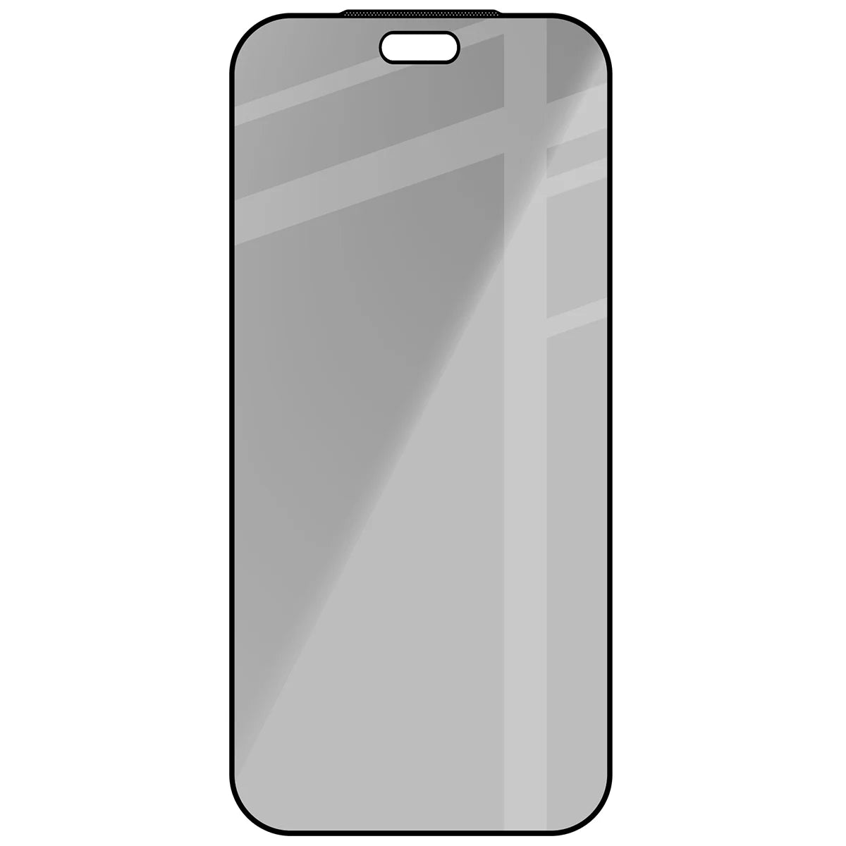 Gehärtetes Glas mit Privatschutzfilter für iPhone 18 Pro, Bizon Glass Edge Shadow Duo, getönt mit schwarzer Rahmen, 2 Stück (4/4)