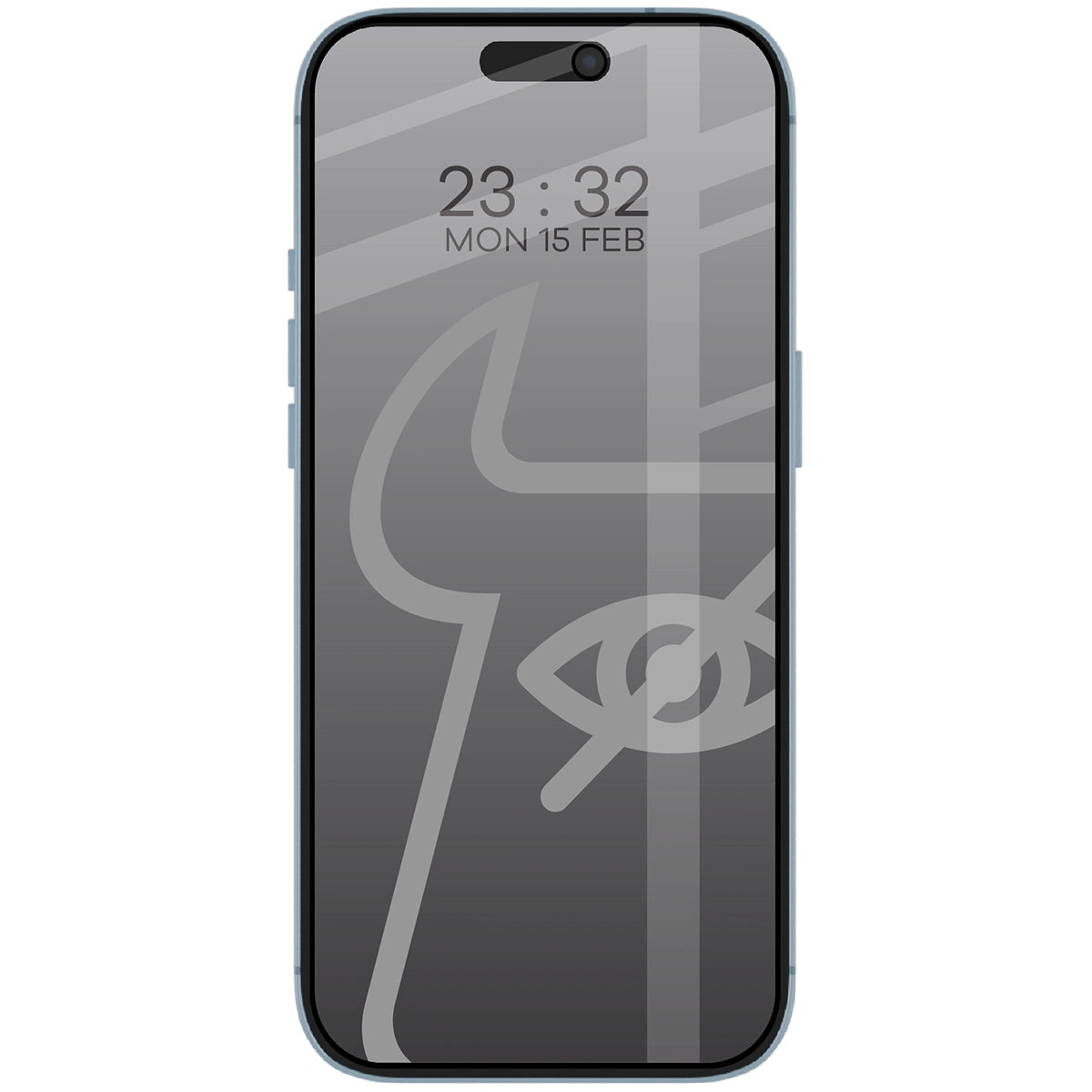 Gehärtetes Glas mit Privatschutzfilter für iPhone Air, Bizon Glass Edge Shadow, getönt mit schwarzer Rahmen