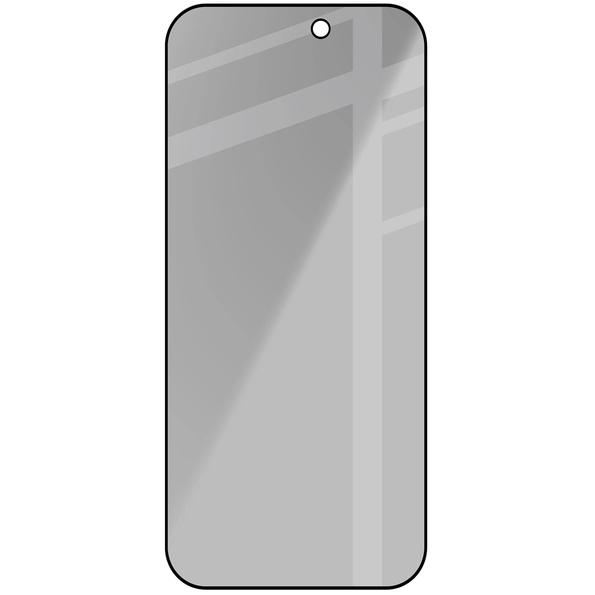 Gehärtetes Glas mit Privatschutzfilter für iPhone Air, Bizon Glass Edge Shadow, getönt mit schwarzer Rahmen
