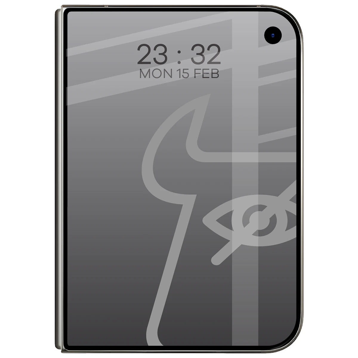 Gehärtetes Glas mit Privatschutzfilter für iPhone Duo, Bizon Glass Edge Shadow, getönt mit schwarzer Rahmen (3/4)