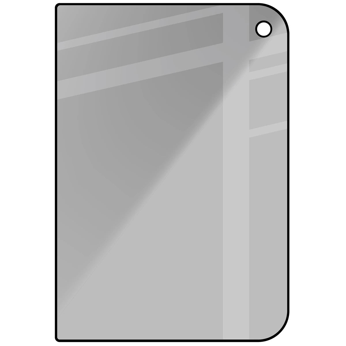 Gehärtetes Glas mit Privatschutzfilter für iPhone Duo, Bizon Glass Edge Shadow, getönt mit schwarzer Rahmen (4/4)
