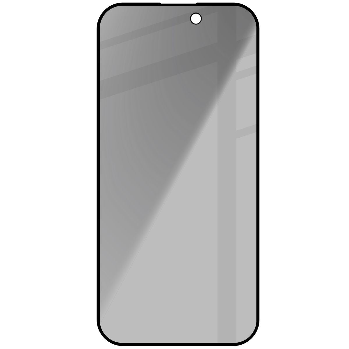 Gehärtetes Glas mit Privatschutzfilter für iPhone 14 Pro, Bizon Glass Edge Shadow, getönt mit schwarzer Rahmen