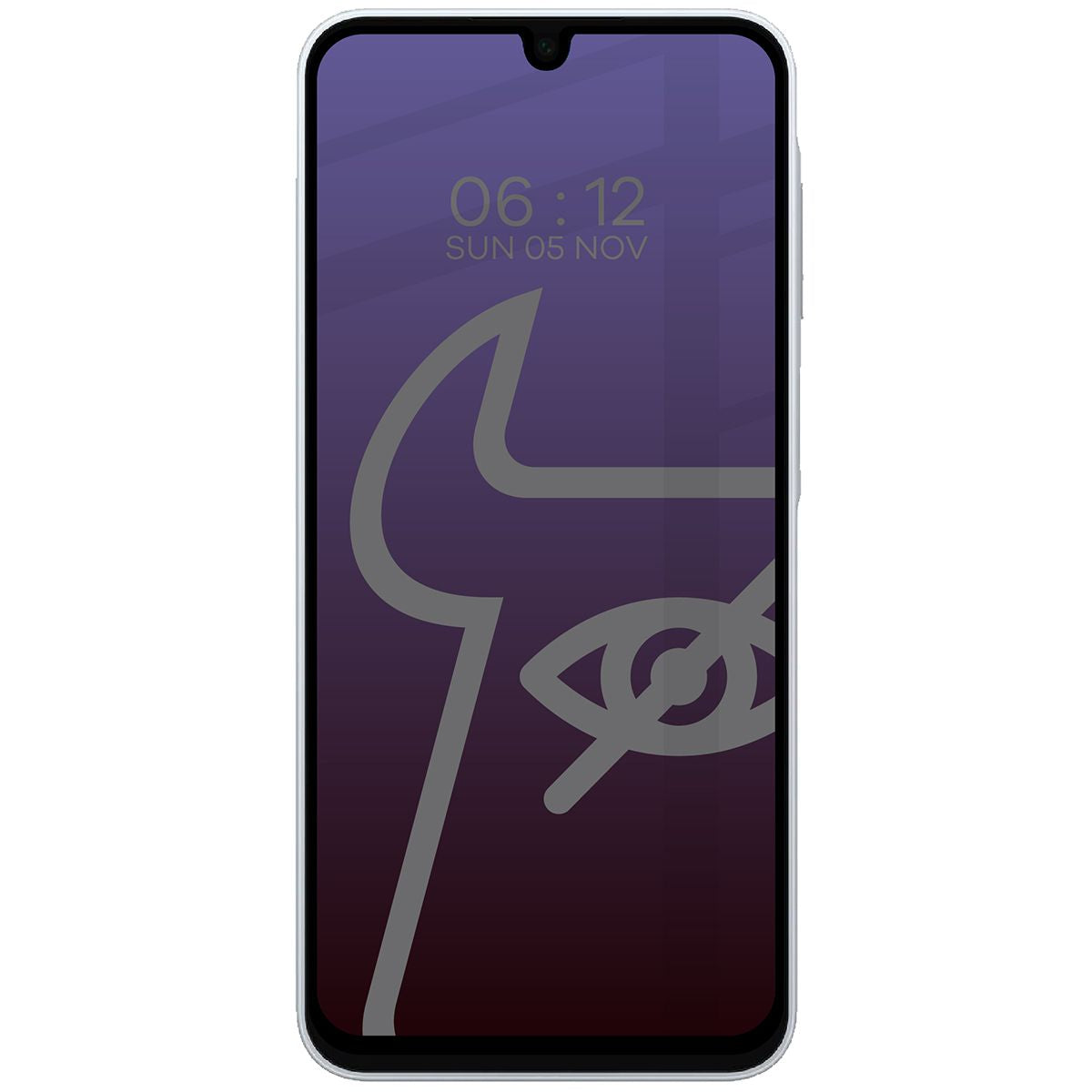 Gehärtetes Glas mit Privatschutzfilter für Galaxy A26 5G/A16 4G/5G, Bizon Glass Edge Shadow, getönt mit schwarzer Rahmen