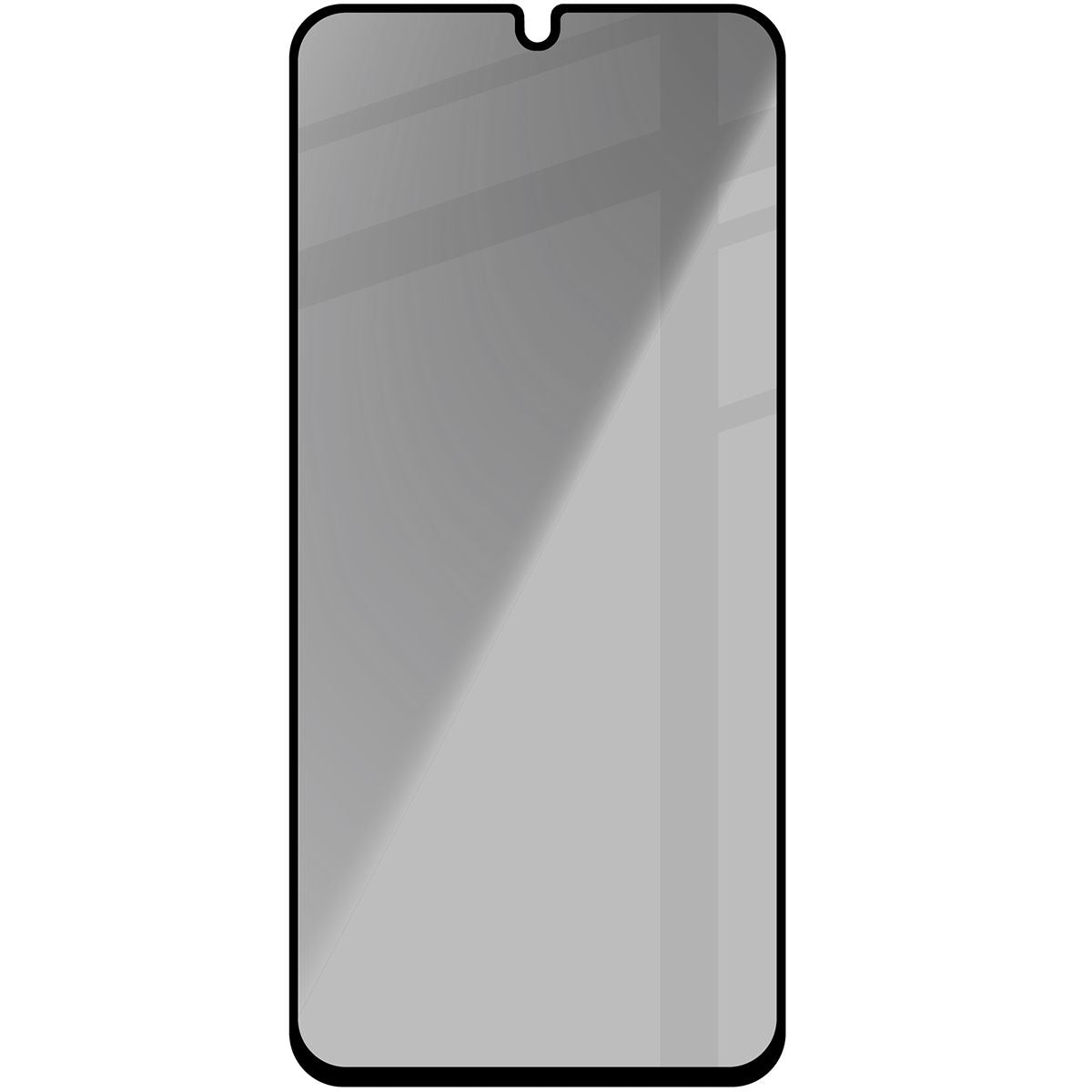 Gehärtetes Glas mit Privatschutzfilter für Galaxy A26 5G/A16 4G/5G, Bizon Glass Edge Shadow, getönt mit schwarzer Rahmen
