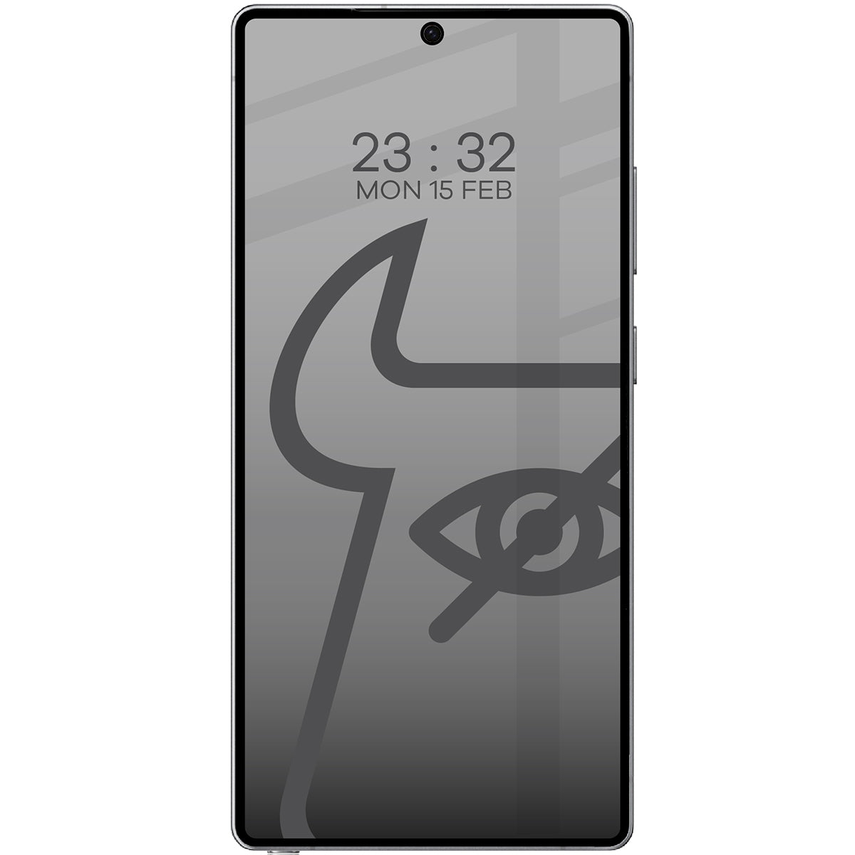 Gehärtetes Glas mit Privatschutzfilter für Galaxy S25 Ultra, Bizon Glass Edge Shadow, getönt mit schwarzer Rahmen
