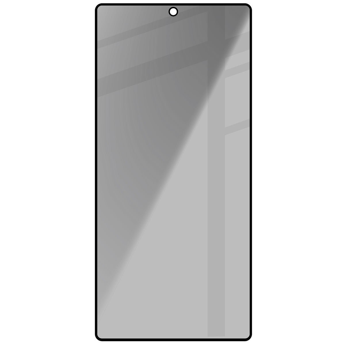 Gehärtetes Glas mit Privatschutzfilter für Galaxy S25 Ultra, Bizon Glass Edge Shadow, getönt mit schwarzer Rahmen