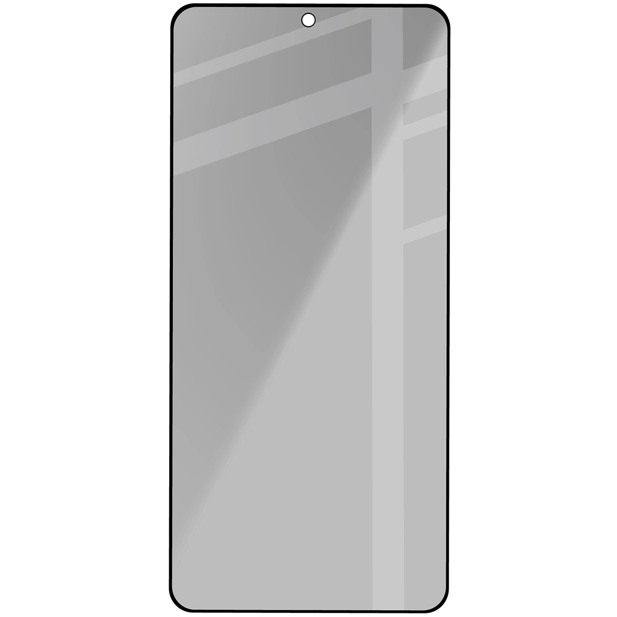 Gehärtetes Glas mit Privatschutzfilter für Galaxy S26 Plus / S25 Edge, Bizon Glass Edge Shadow, getönt mit schwarzer Rahmen