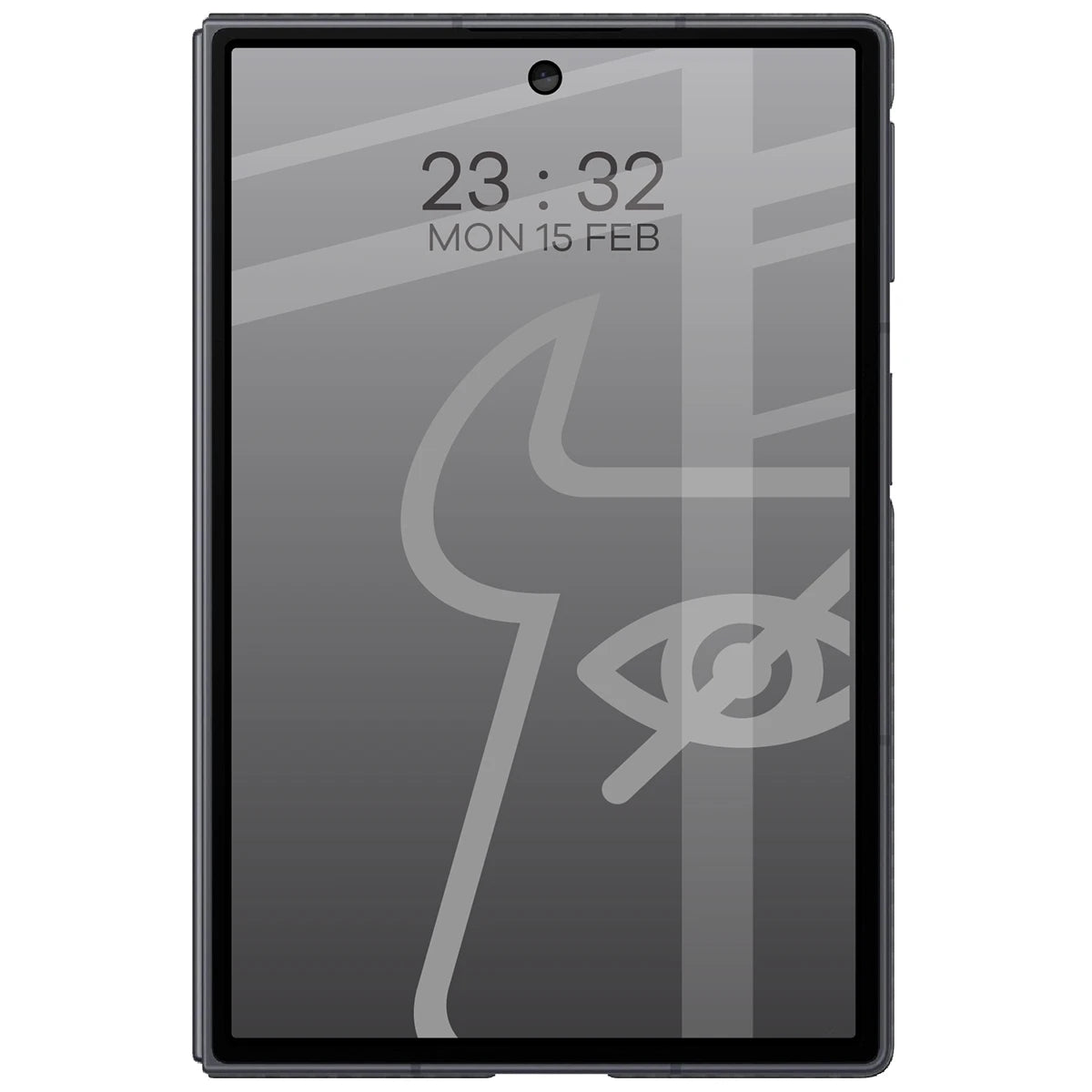 Gehärtetes Glas mit Privatschutzfilter für Galaxy Z Fold8, Bizon Glass Edge Shadow, getönt mit schwarzer Rahmen (3/4)