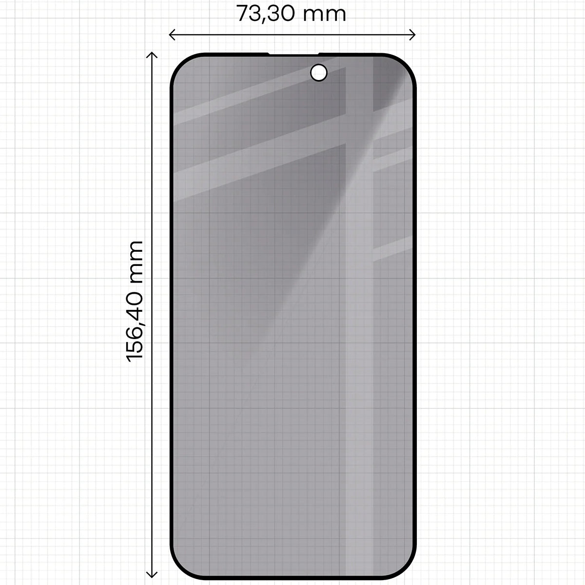 Gehärtetes Glas mit Privatschutzfilter für iPhone 15 Pro Max, Bizon Glass Edge Shadow Duo, getönt mit schwarzer Rahmen, 2 Stück