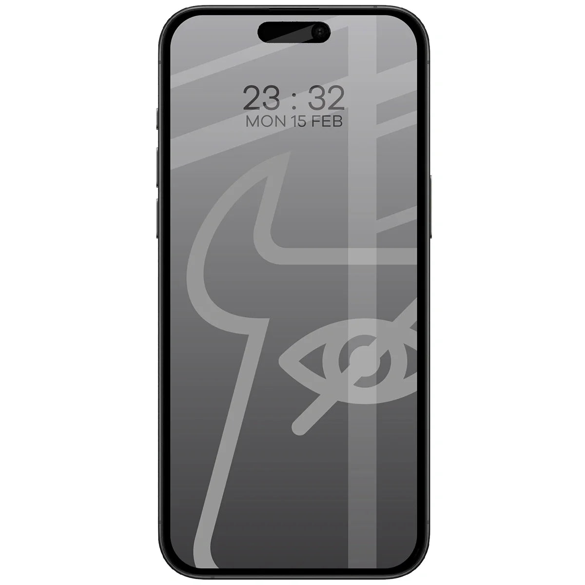 Gehärtetes Glas mit Privatschutzfilter für iPhone 15 Pro Max, Bizon Glass Edge Shadow Duo, getönt mit schwarzer Rahmen, 2 Stück