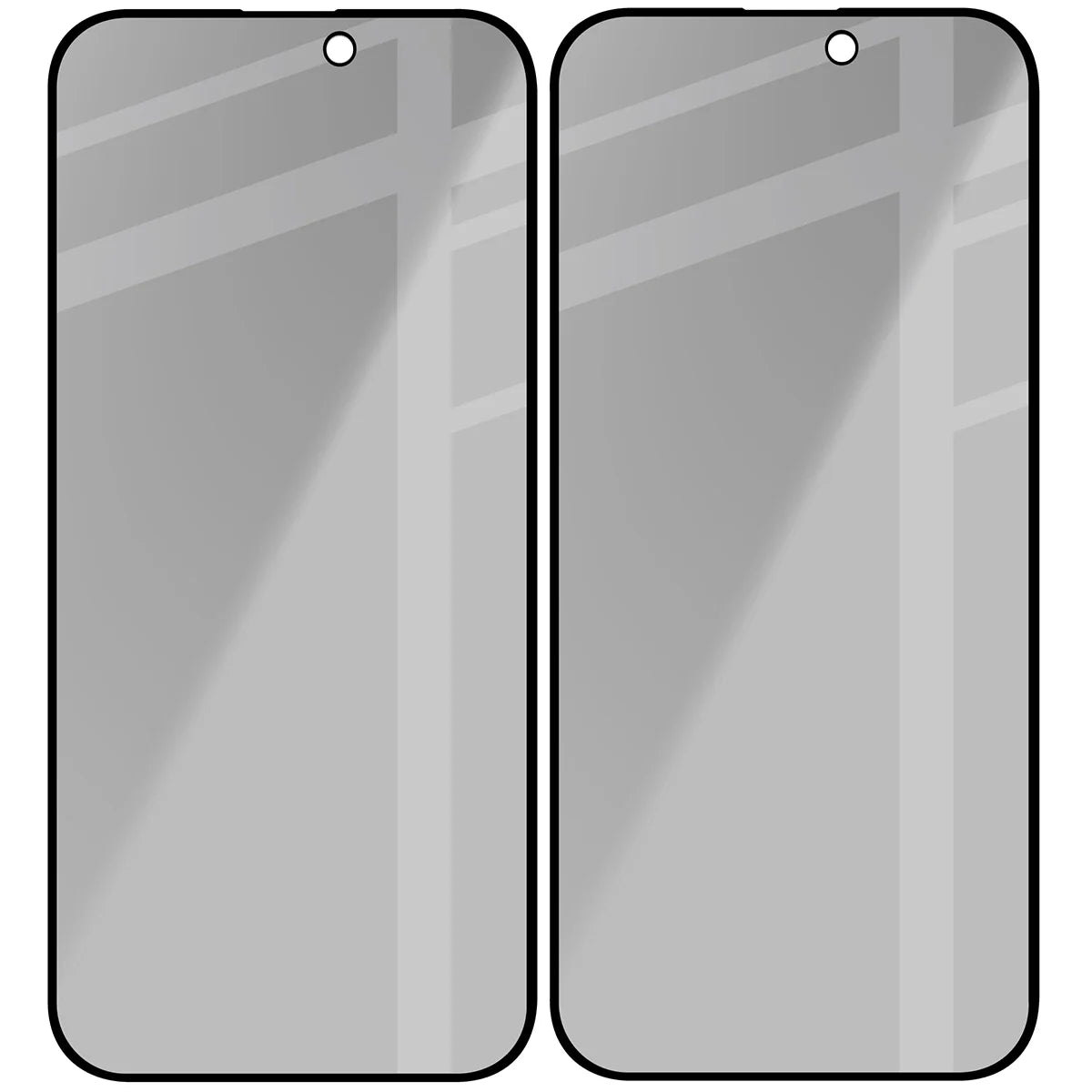 Gehärtetes Glas mit Privatschutzfilter für iPhone 16 Pro Max, Bizon Glass Edge Shadow Duo, getönt mit schwarzer Rahmen, 2 Stück