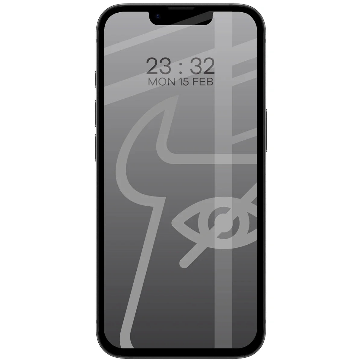 Gehärtetes Glas mit Privatschutzfilter für iPhone 17e / 16e / 14 / 13 Pro / 13, Bizon Glass Edge Shadow Duo, getönt mit schwarzer Rahmen, 2 Stück