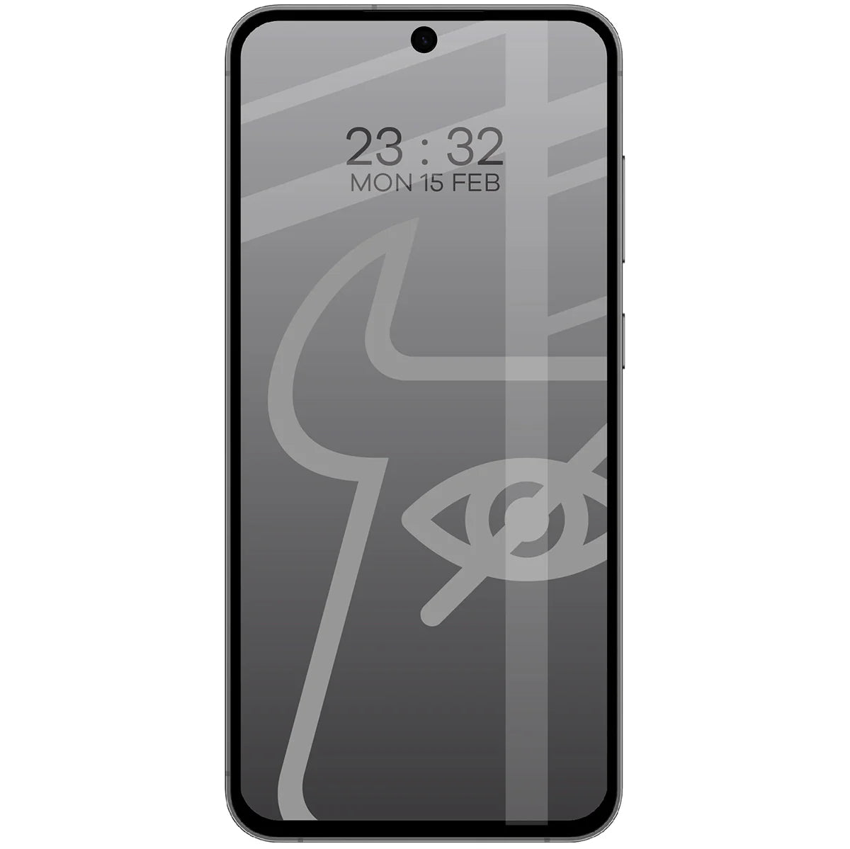 Gehärtetes Glas mit Privatschutzfilter für Galaxy S25 FE / S24 FE / A36 5G / A56 5G, Bizon Glass Edge Shadow Duo, getönt mit schwarzer Rahmen, 2 Stück