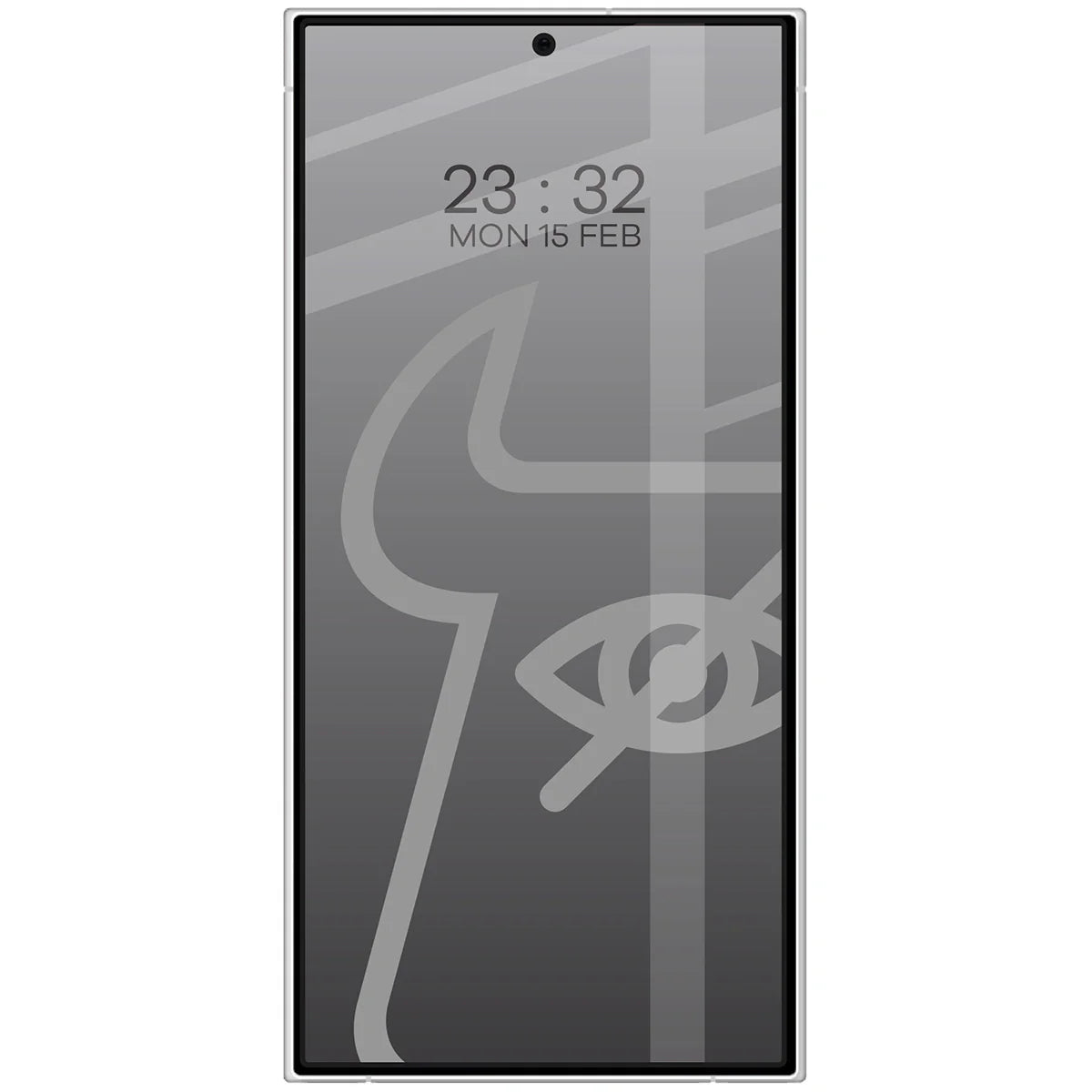 Gehärtetes Glas mit Privatschutzfilter für Galaxy S24 Ultra, Bizon Glass Edge Shadow Duo, getönt mit schwarzer Rahmen, 2 Stück