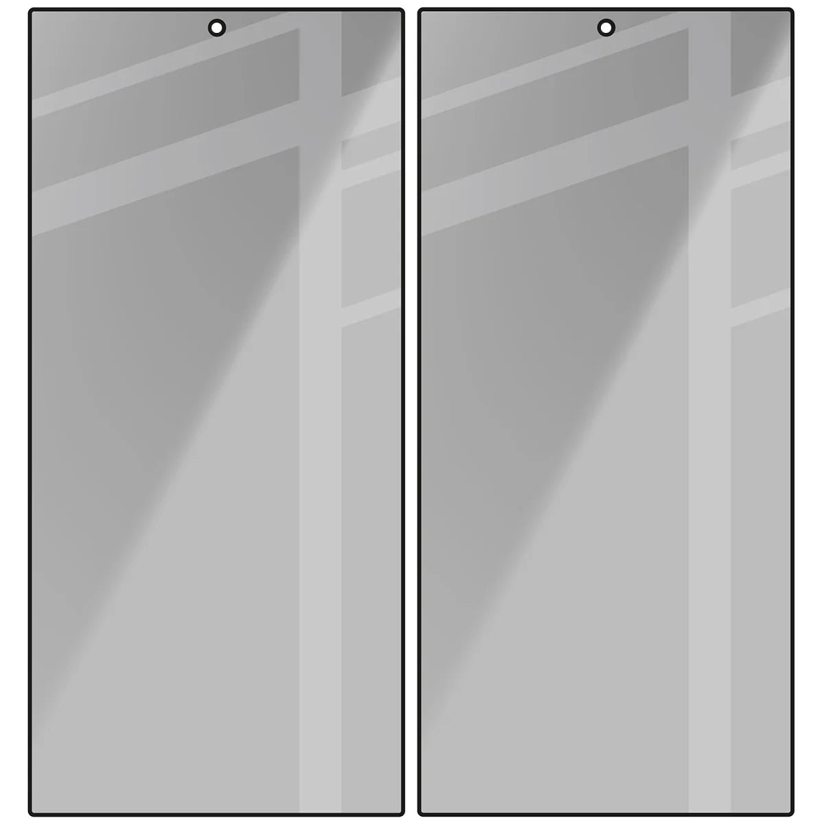 Gehärtetes Glas mit Privatschutzfilter für Galaxy S24 Ultra, Bizon Glass Edge Shadow Duo, getönt mit schwarzer Rahmen, 2 Stück