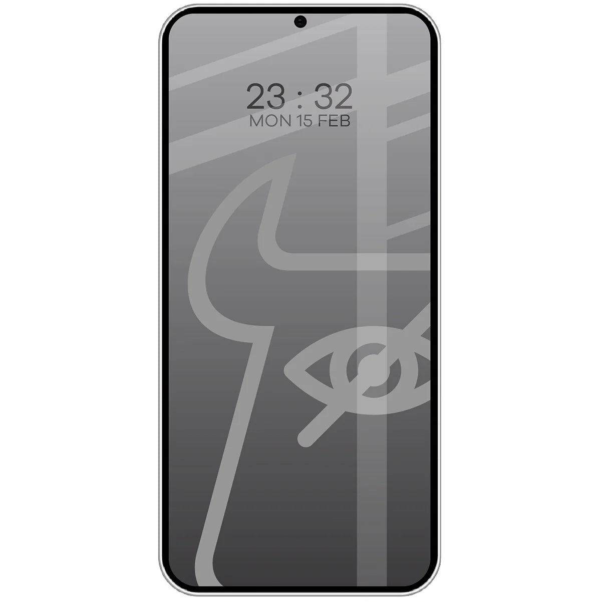 Gehärtetes Glas mit Privatschutzfilter für Galaxy S25 Plus / S24 Plus, Bizon Glass Edge Shadow Duo, getönt mit schwarzer Rahmen, 2 Stück