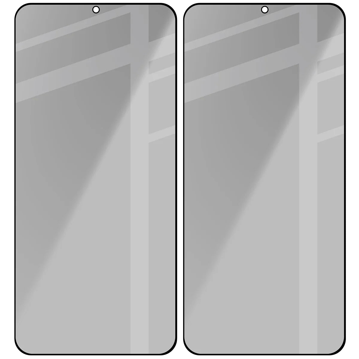 Gehärtetes Glas mit Privatschutzfilter für Galaxy S25 Plus / S24 Plus, Bizon Glass Edge Shadow Duo, getönt mit schwarzer Rahmen, 2 Stück