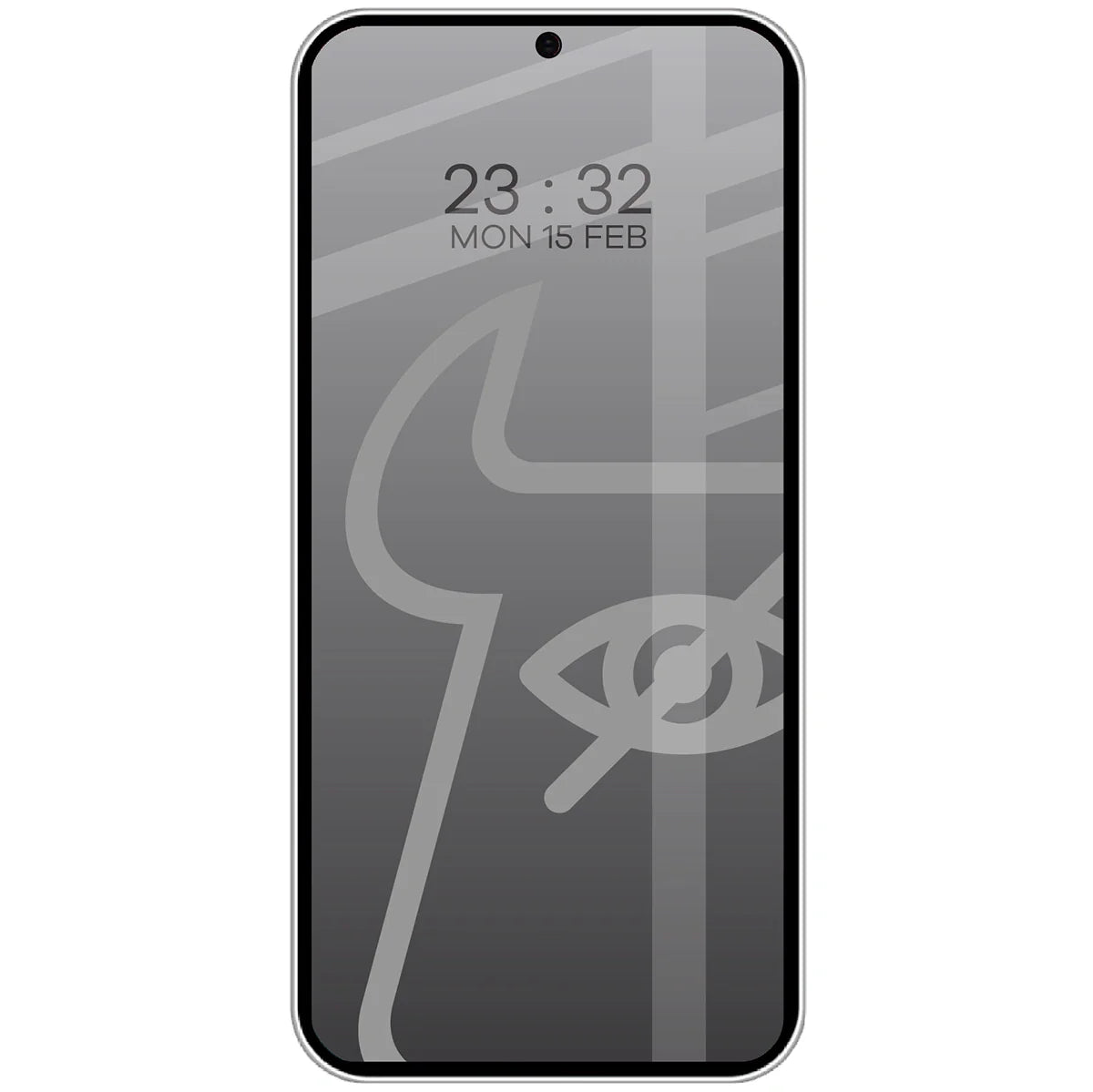 Gehärtetes Glas mit Privatschutzfilter für Galaxy S25 / S24, Bizon Glass Edge Shadow Duo, getönt mit schwarzer Rahmen, 2 Stück