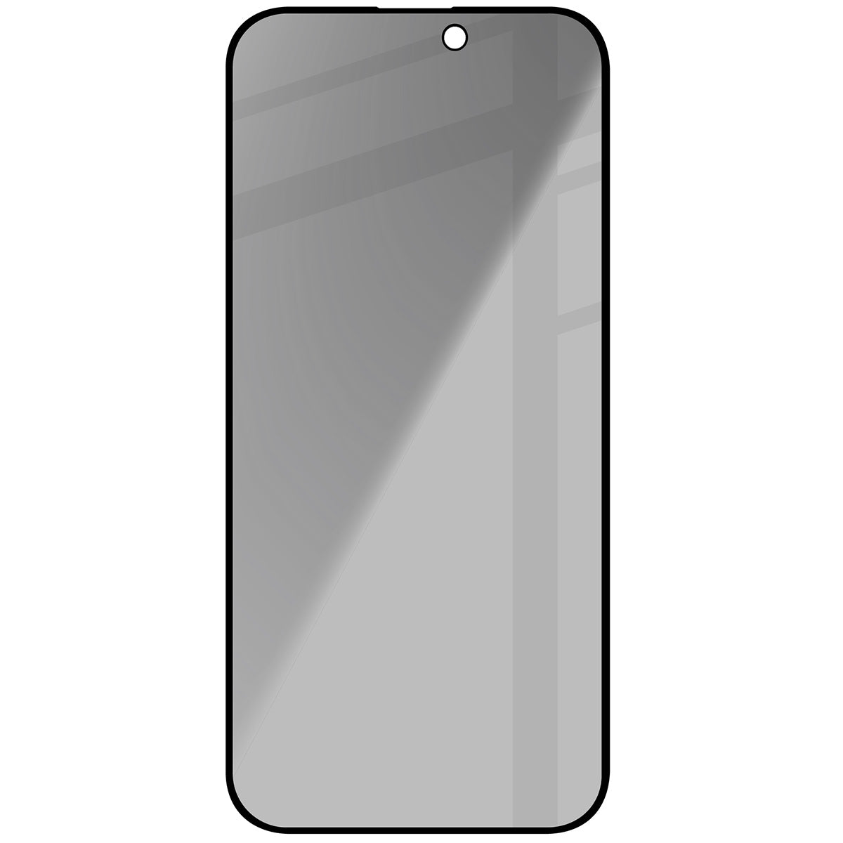 Gehärtetes Glas mit Privatschutzfilter für iPhone 16 Pro Max, Bizon Glass Edge Shadow, getönt mit schwarzer Rahmen