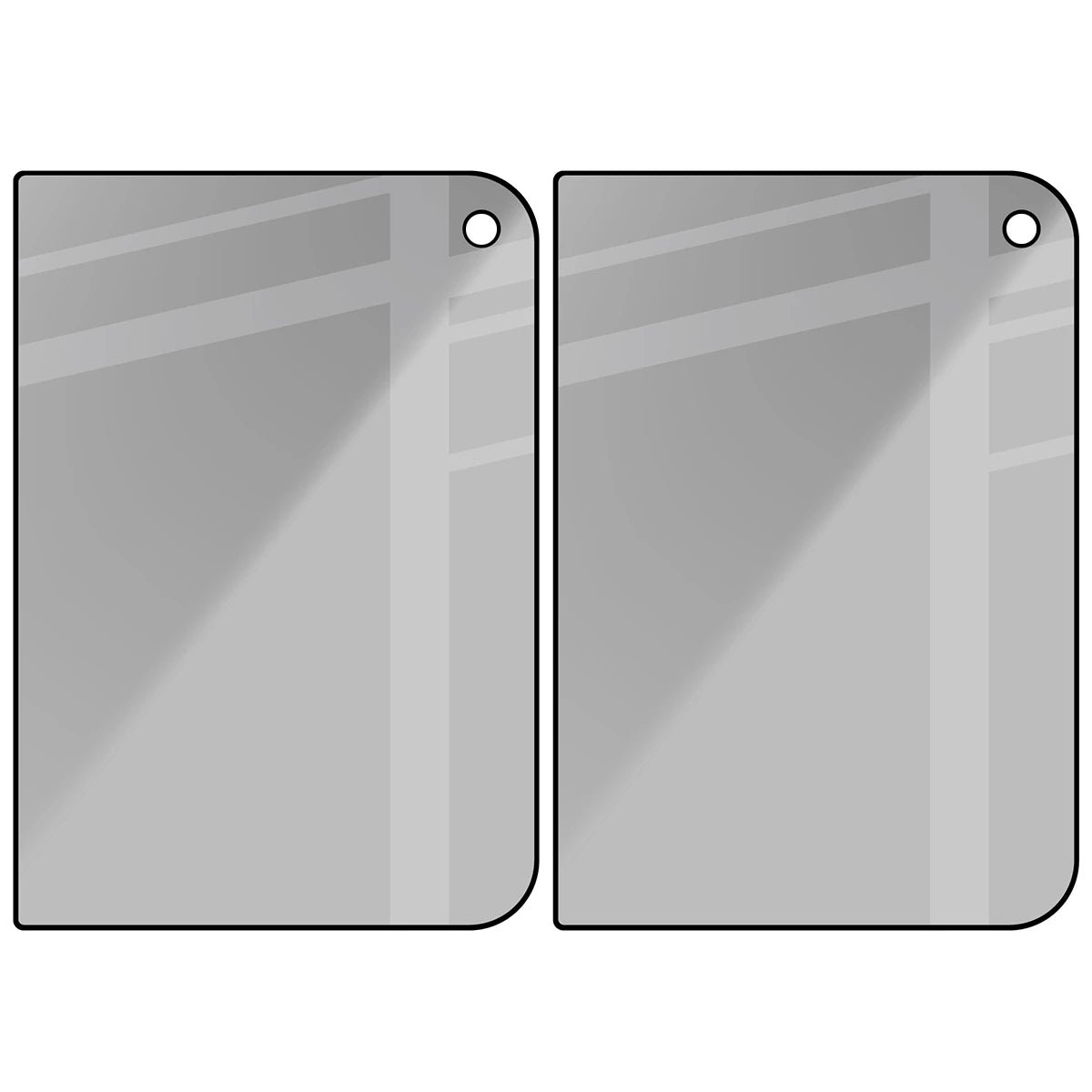 Gehärtetes Glas mit Privatschutzfilter für iPhone Duo, Bizon Glass Edge Shadow Duo, getönt mit schwarzer Rahmen, 2 Stück (4/4)