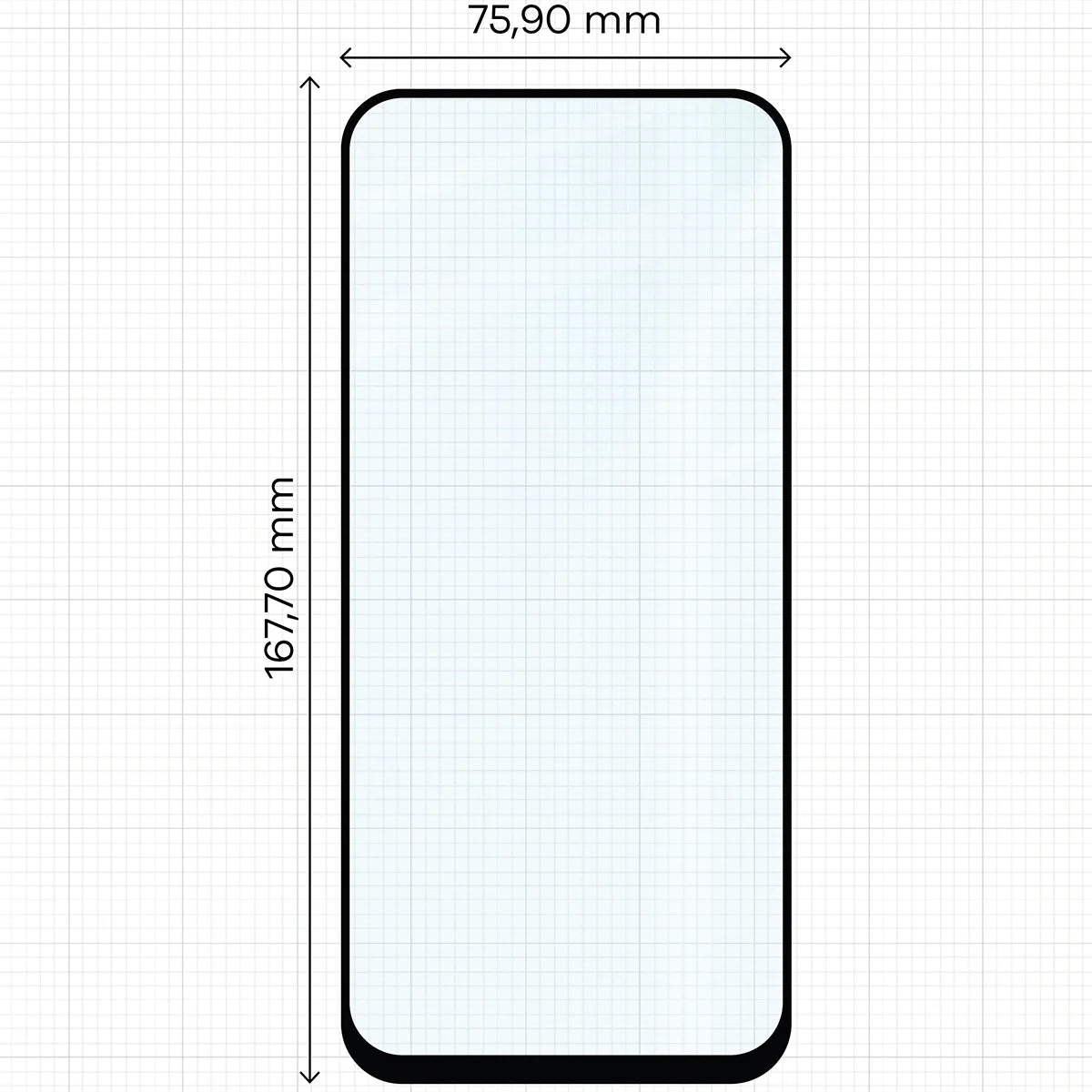 Gehärtetes Glas für Xiaomi Redmi 15C 4G / 5G / POCO C85 4G, Bizon Glass Edge 2, Schwarzer Rahmen
