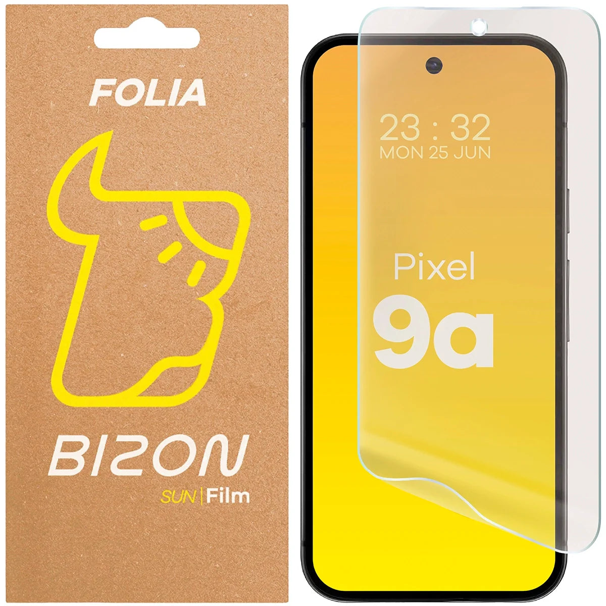 Matte Folie für Google Pixel 9a, Bizon Glass Film Sun, 1 Stück