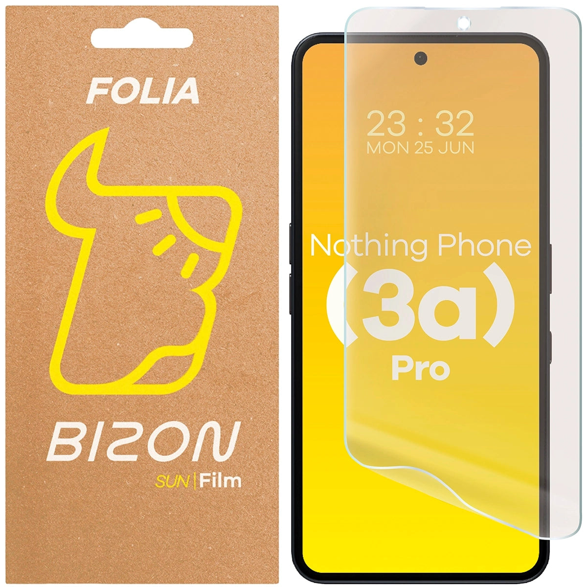 Matte Folie für Nothing Phone (3a) Pro, Bizon Glass Film Sun, 1 Stück