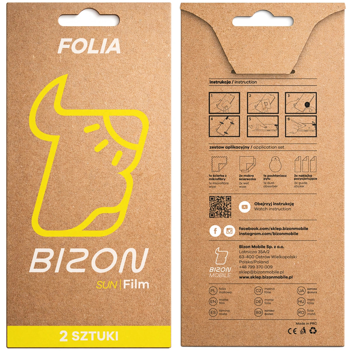 Matte Folie für Nothing Phone (3a) Lite, Bizon Film Sun Duo, 2 Stück