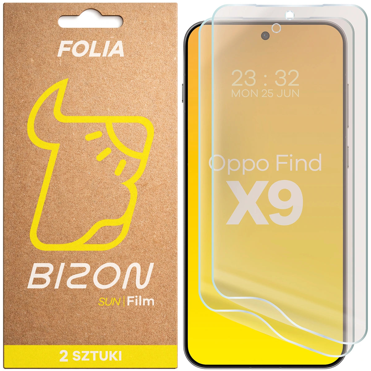 Matte Folie für Oppo Find X9, Bizon Film Sun Duo, 2 Stück