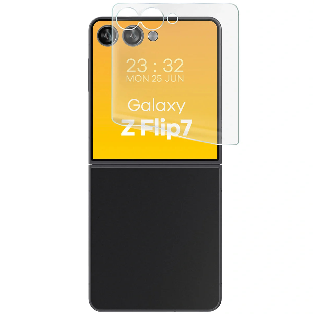 Matte Folie für Galaxy Z Flip7, Bizon Glass Film Sun Duo, 2 Stück
