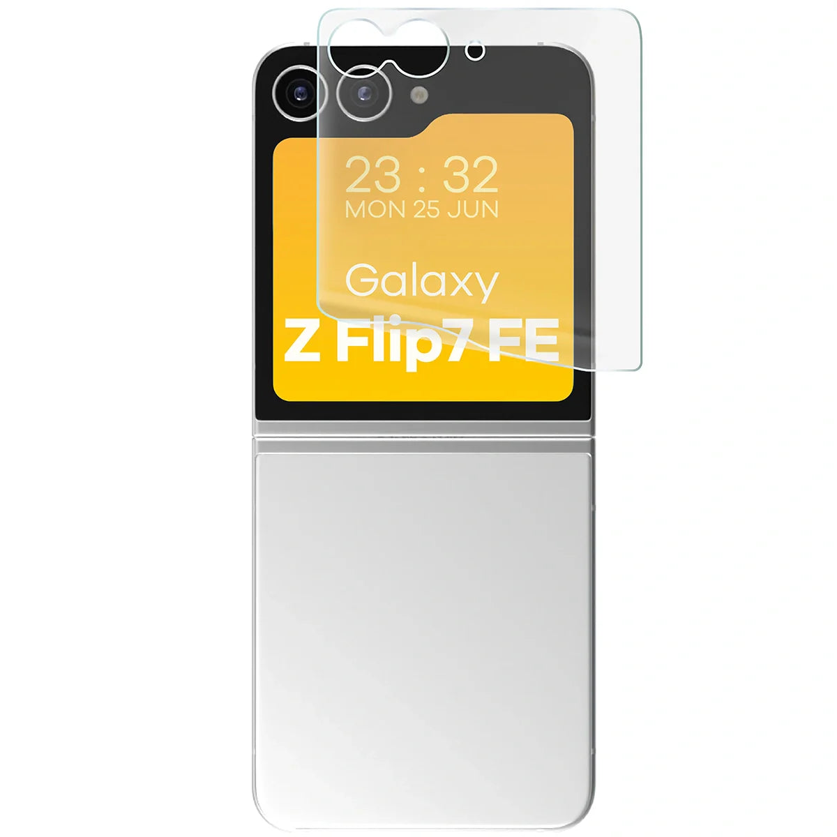 Matte Folie für Galaxy Z Flip7 FE, Bizon Film Sun Duo, 2 Stück
