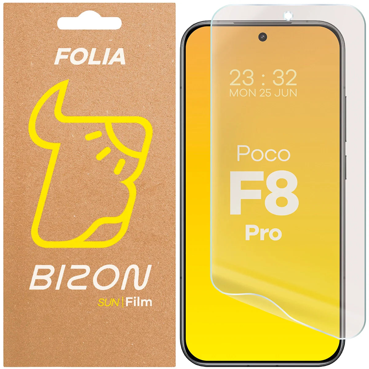 Matte Folie für Xiaomi POCO F8 Pro, Bizon Film Sun, 1 Stück