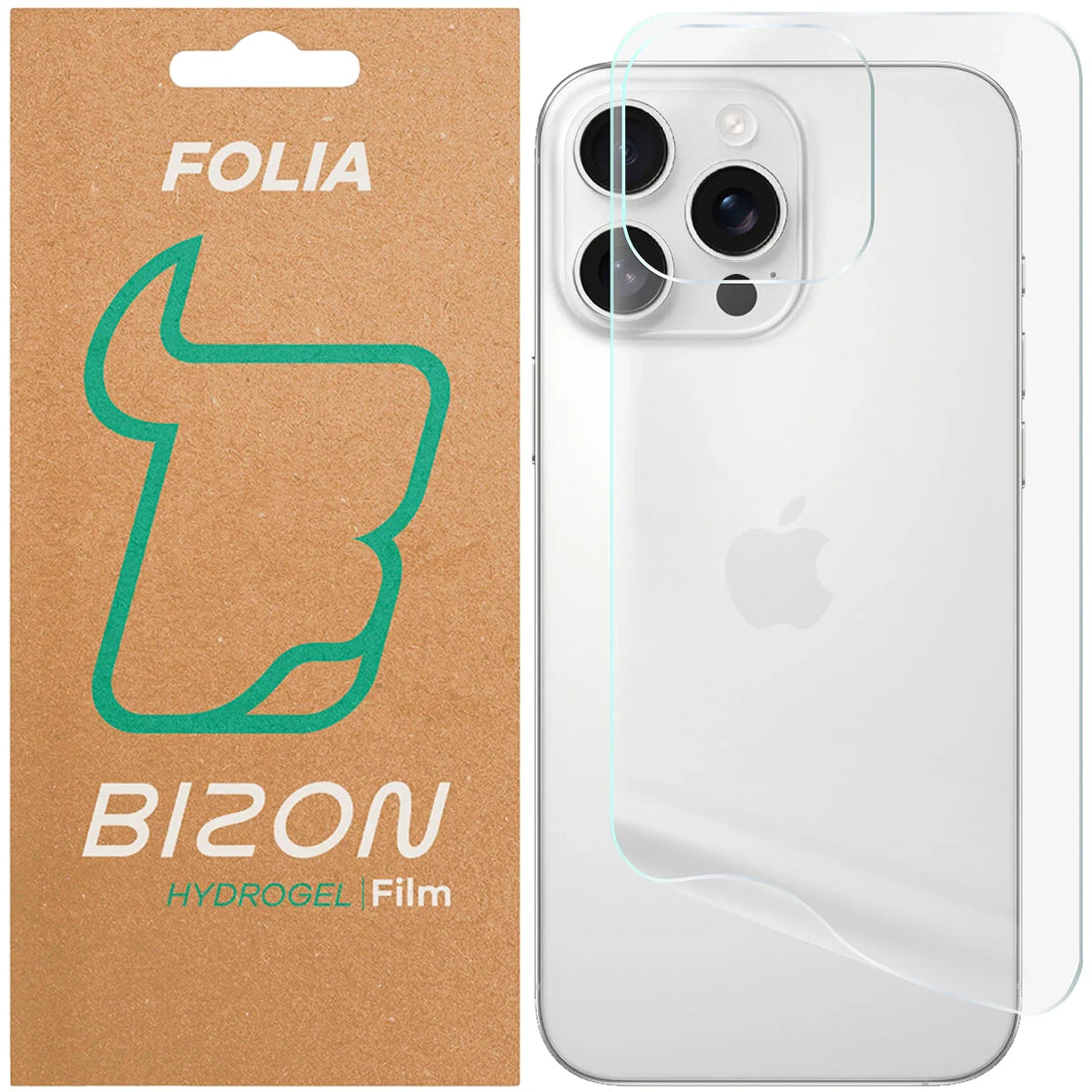 Hydrogel Folie für die Rückseite für iPhone 16 Pro Max, Bizon Film Hydrogel Back, 1 Stück