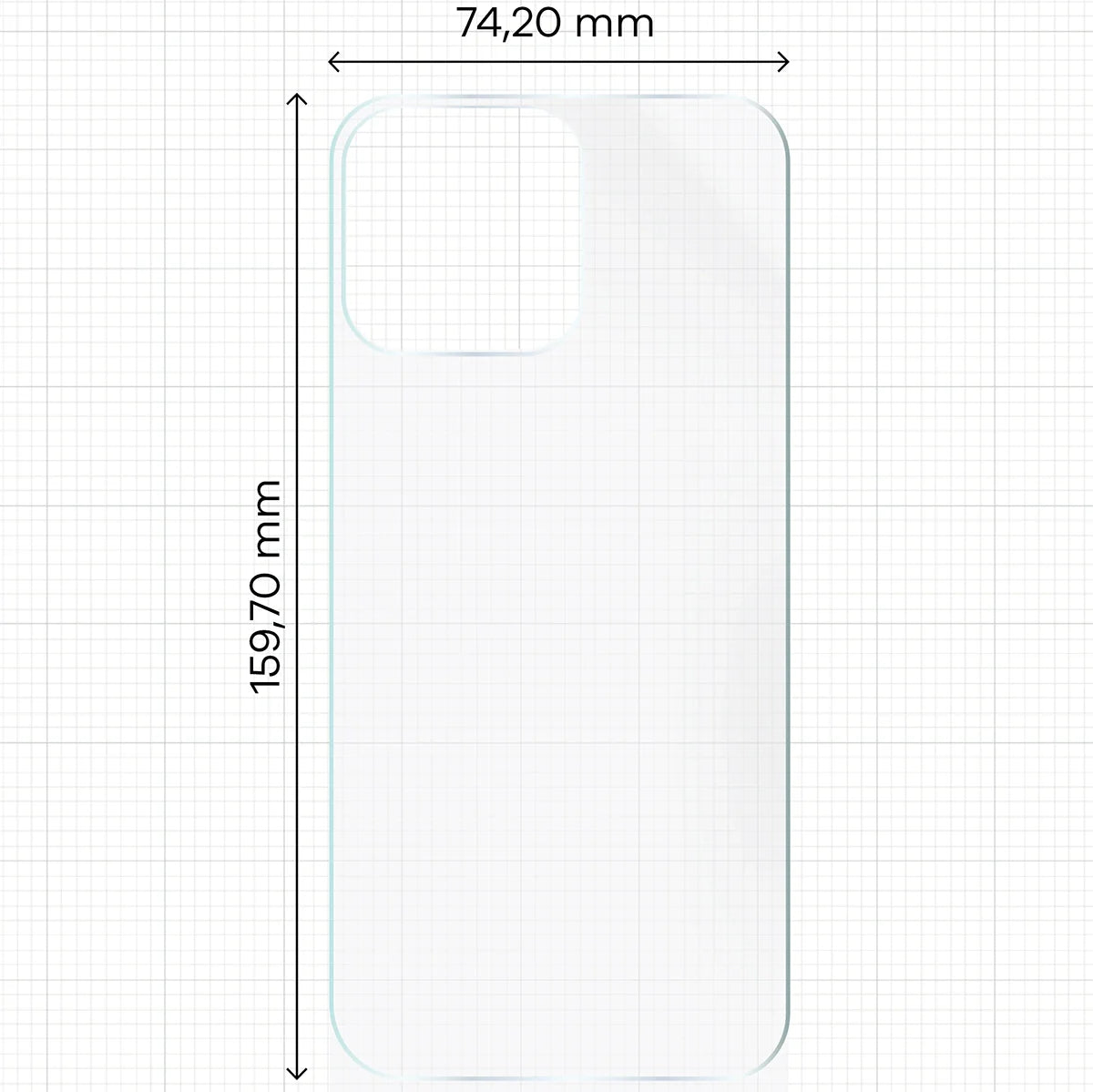 Hydrogel Folie für die Rückseite für iPhone 16 Pro Max, Bizon Film Hydrogel Back, 1 Stück