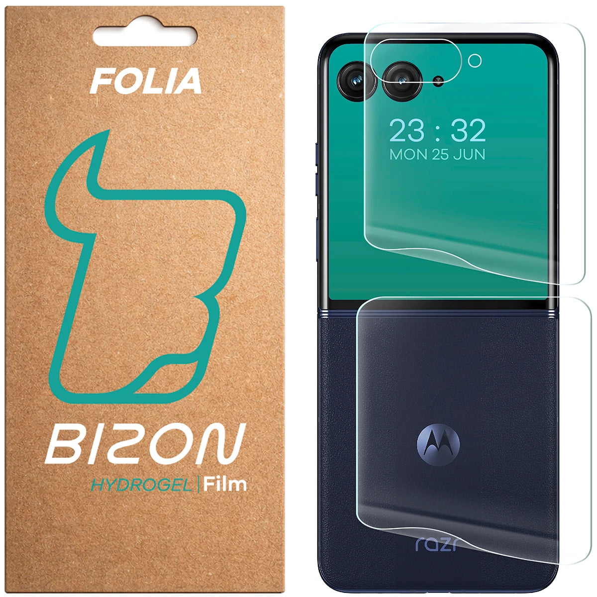 Hydrogel Folie für Rückseite Bizon Film Hydrogel Back für Motorola Razr 50 Ultra, 1 Stück