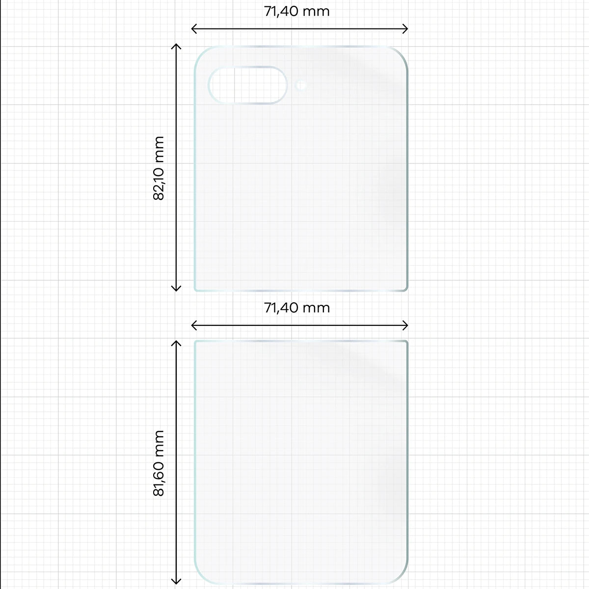 Hydrogel Folie für Rückseite Bizon Film Hydrogel Back für Motorola Razr 50 Ultra, 1 Stück